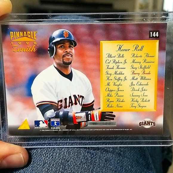 RARE Barry Bonds '96 Pinnacle Zenith Artists Proof - Picture 2 of 2